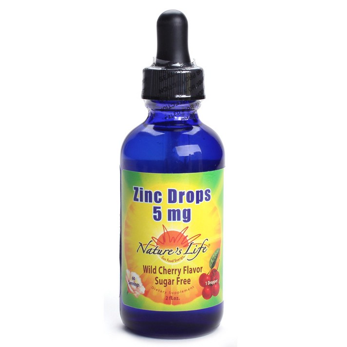 네이쳐스라이프 아연 드롭 5mg 와일드 체리 맛 무설탕, 59.1ml, 1개