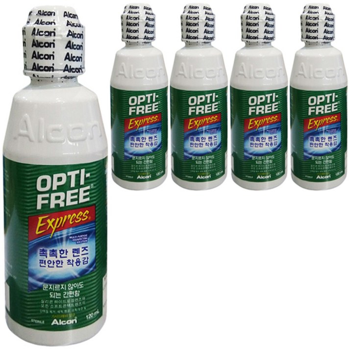 옵티프리 익스프레스 렌즈세정액, 120ml, 5개