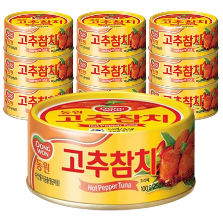 동원 고추 참치, 100g, 10개