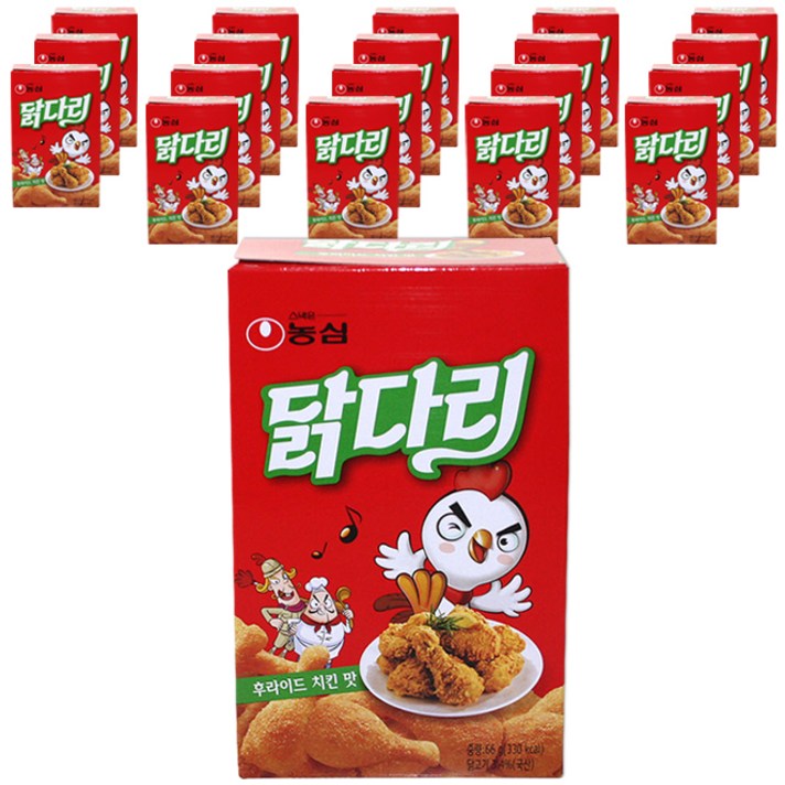 농심닭다리 후라이드 치킨맛, 66g, 20개