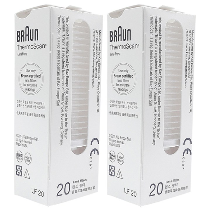 BRAUN 체온계 리필용 필터, 20개입, 2개