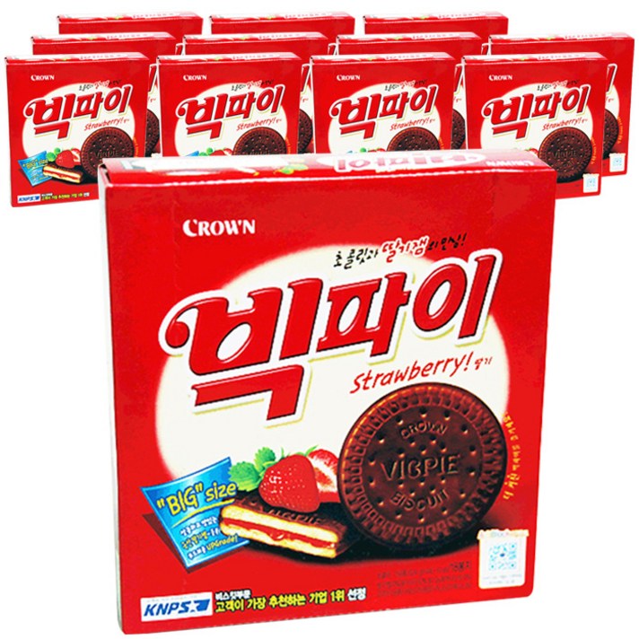 크라운 빅파이 딸기, 324g, 12개