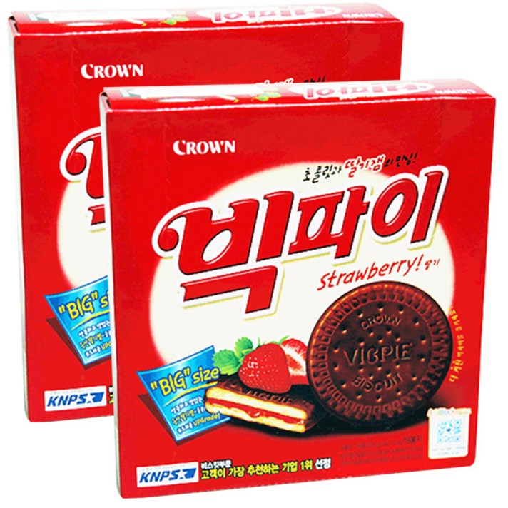 크라운 빅파이 딸기, 324g, 2개입