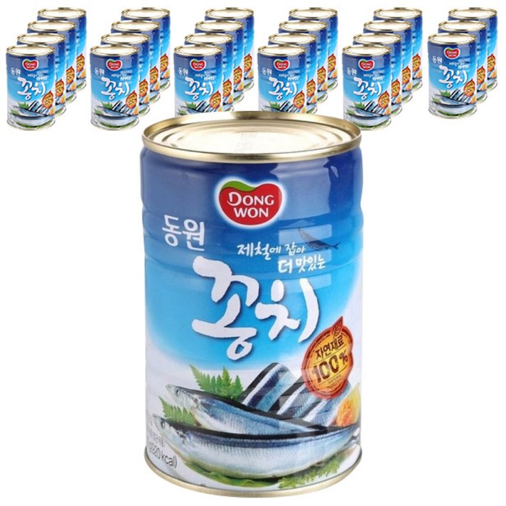 동원 꽁치 통조림, 400g, 24개