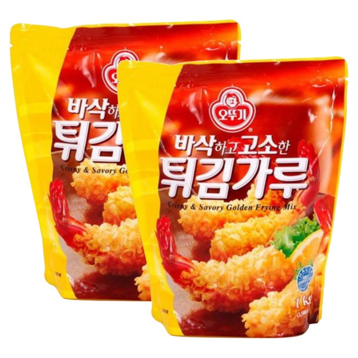 오뚜기 바삭하고 고소한 튀김가루, 1kg, 2개