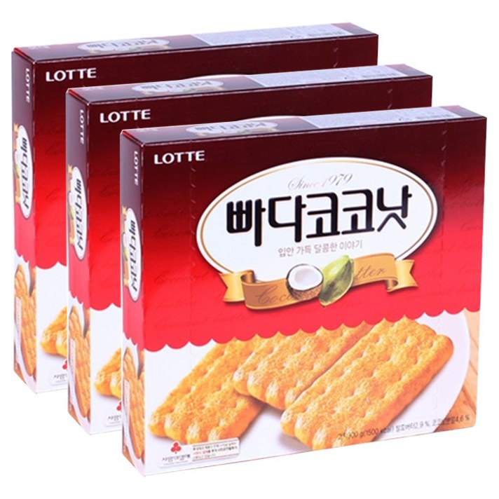 롯데제과 빠다코코낫 오리지날, 300g, 3개