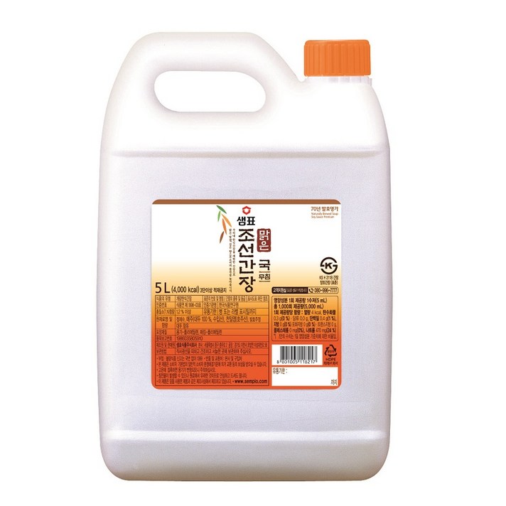 [샘표]맑은조선간장, 5L, 1개