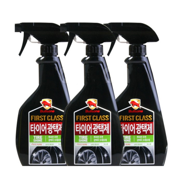 불스원 퍼스트클래스 타이어 광택제 600ml, 3개