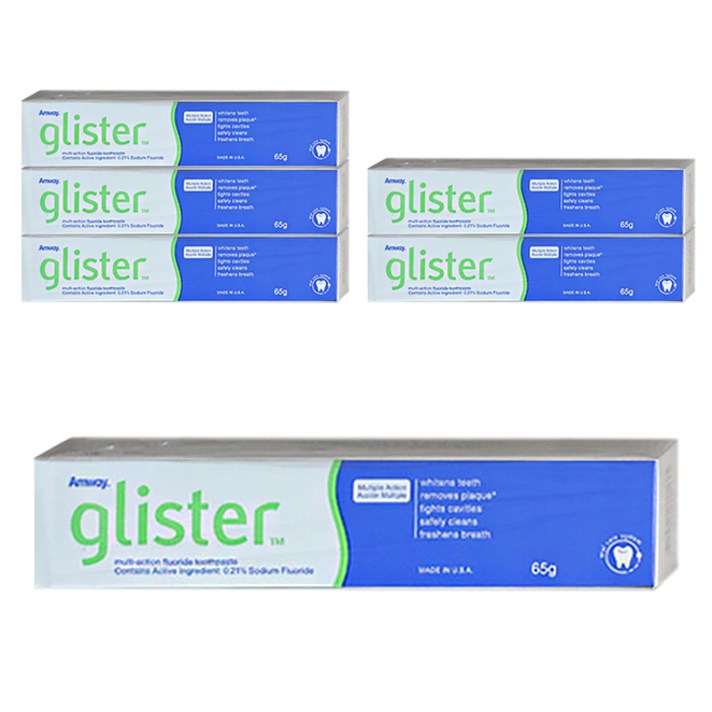 암웨이 글리스터 멀티액션 플로라이드 치약, 65g, 6개