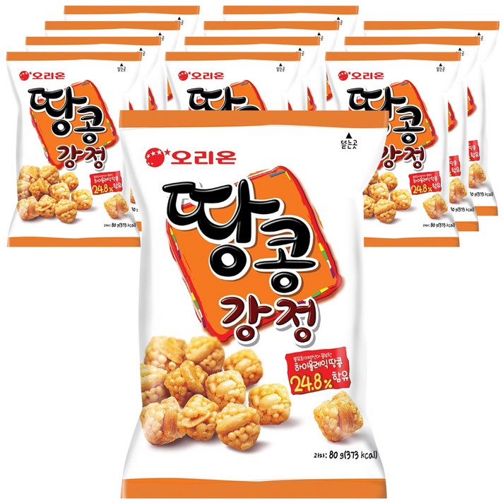 오리온 땅콩강정, 80g, 12개