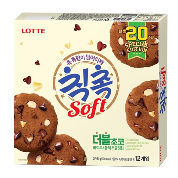 롯데 칙촉 소프트 더블초코, 180g, 1개