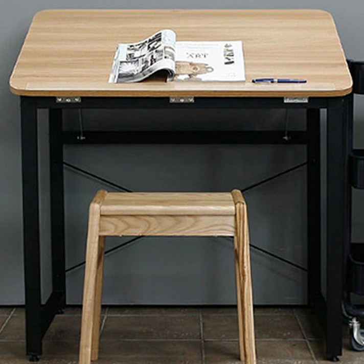 소프시스 엑슬 책상, 티크판넬 + 블랙프레임