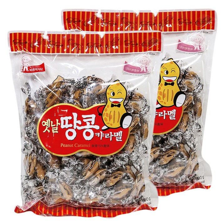 아리랑후드 옛날땅콩캬라멜, 600g, 2개