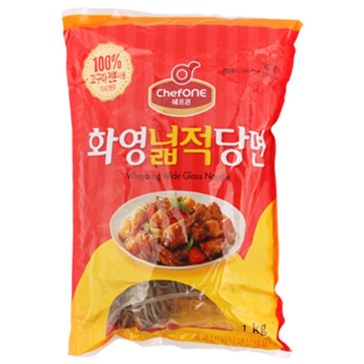 쉐프원 화영 넓적 당면, 1kg, 1개