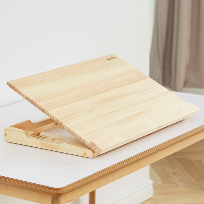 곧은나무 각도조절 보조책상 600 소나무