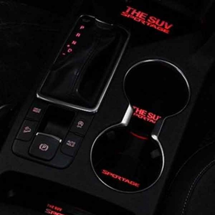 문라이트LED 아반떼MD LED컵홀더 콘솔 플레이트 네온 무드램프, 혼합 색상, 1개