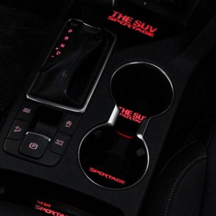 문라이트 LED컵홀더 콘솔 플레이트 네온 무드램프 신형I30, 블루, 1세트