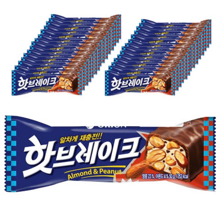 오리온 핫브레이크 초코바, 50g, 30개