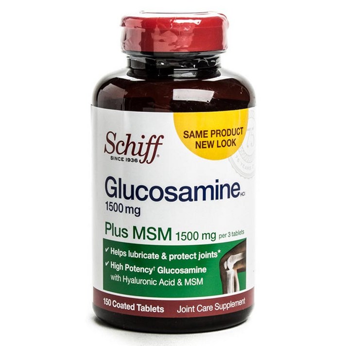 쉬프 글루코사민 플러스 MSM 1500mg 코티드 타블렛, 150개입, 1개