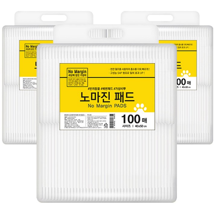 노마진 반려견 배변패드 100매입, 3개
