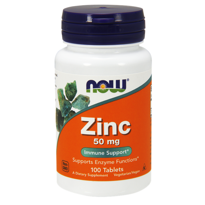 Now Foods 징크 50mg 타블렛, 100개입, 1개