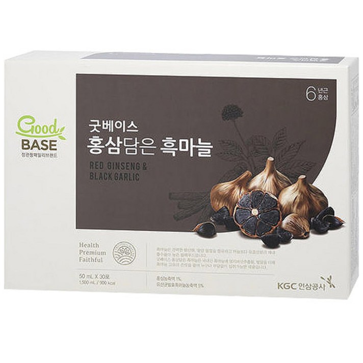굿베이스 홍삼담은 흑마늘, 50ml, 30개입