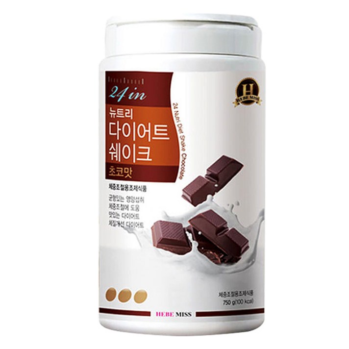 헤베미스 24in 뉴트리 다이어트 쉐이크 초코맛, 750g, 1개