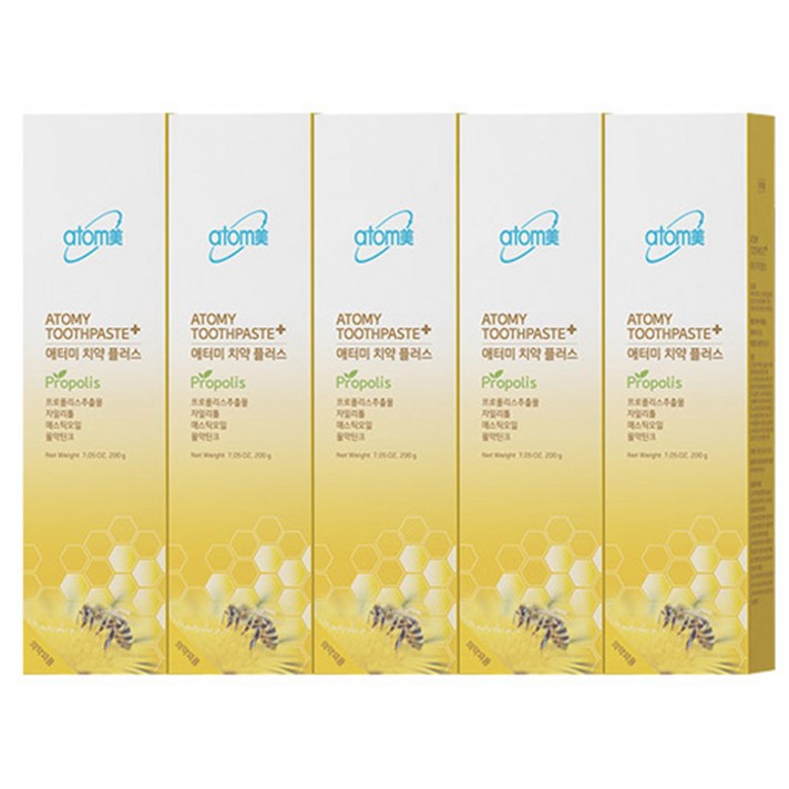 애터미 플러스 프로폴리스 치약, 200g, 5개
