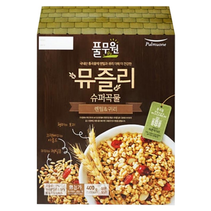 풀무원 슈퍼곡물 렌틸 귀리 뮤즐리, 400g, 1개