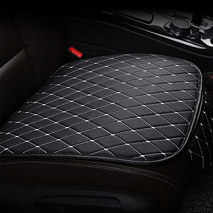 킨톤 차량용 가죽퀄팅 방석 1인용, 화이트, 1개