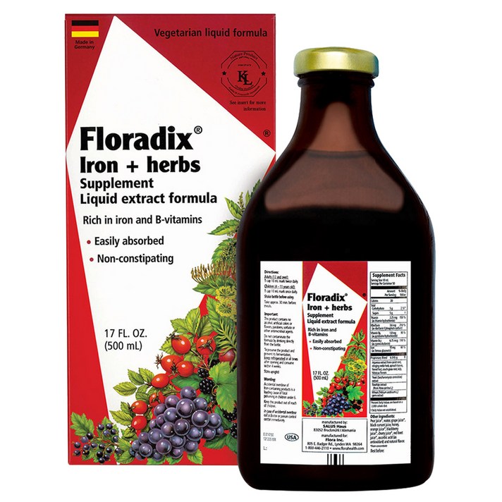 Flora 플로라딕스 철분 + 허브, 500ml, 1개