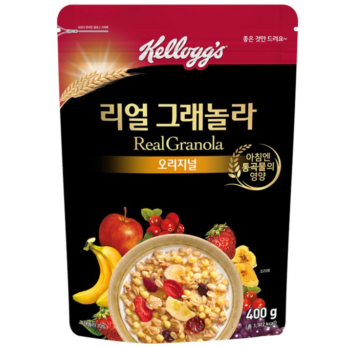 켈로그 리얼 그래놀라 오리지널 시리얼, 400g, 1개