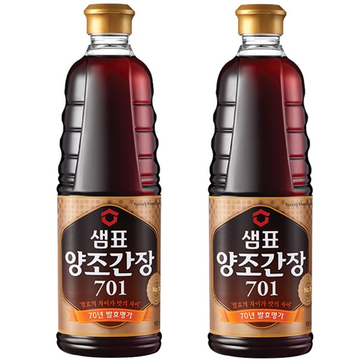 샘표 양조 간장 701, 930ml, 2개입