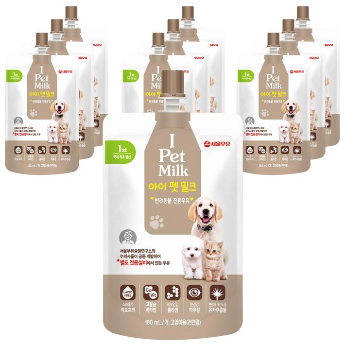 서울우유 아이 펫 밀크, 180ml, 10개