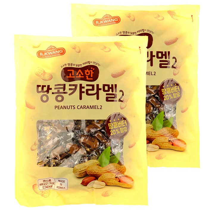일광제과 캔디 땅콩캬라멜2, 600g, 1개