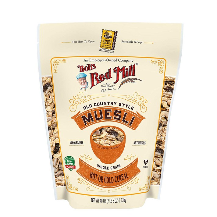 Bob's Red Mill 뮤즐리 홀 그레인 핫 오어 콜드 시리얼, 1.13kg, 1개