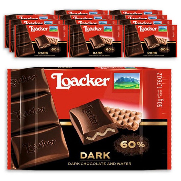 로아커 초콜릿 클래식 다크, 50g, 12개