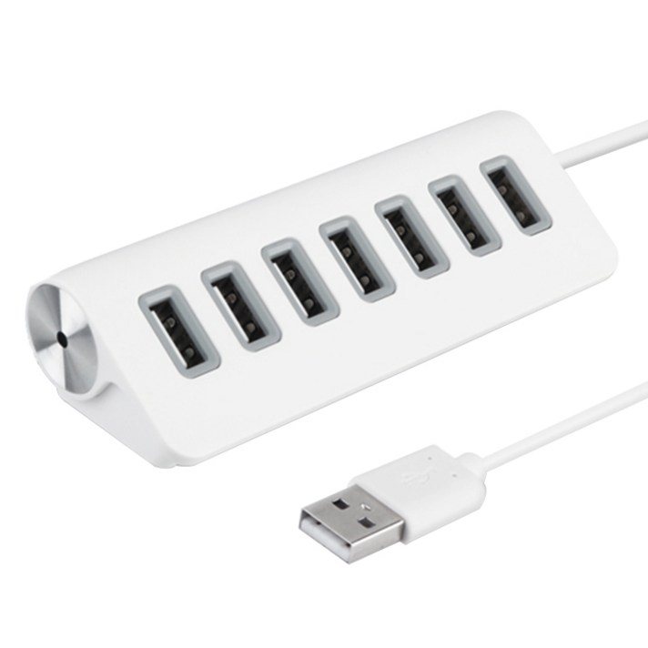 코시 뉴욕 7포트 USB 허브 UH3221, 화이트