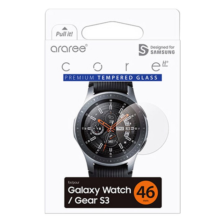 아라리 갤럭시워치 GearS3 강화유리 코어 46mm, 클리어, 1개