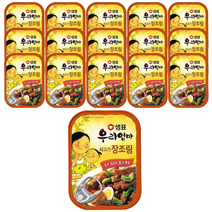 샘표 우리엄마 쇠고기 장조림, 110g, 16개입