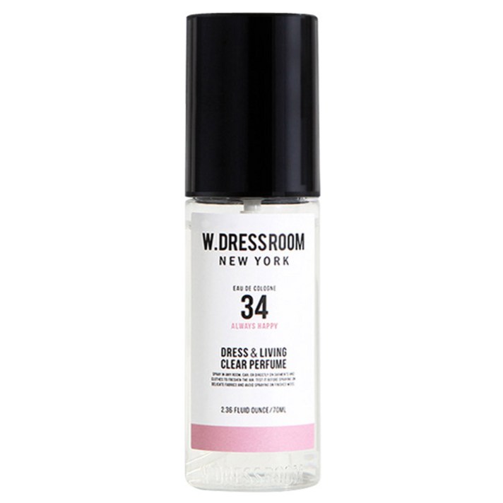 더블유드레스룸 드레스 앤 리빙 클리어 퍼퓸 70ml, No 34 올웨이즈해피, 1개