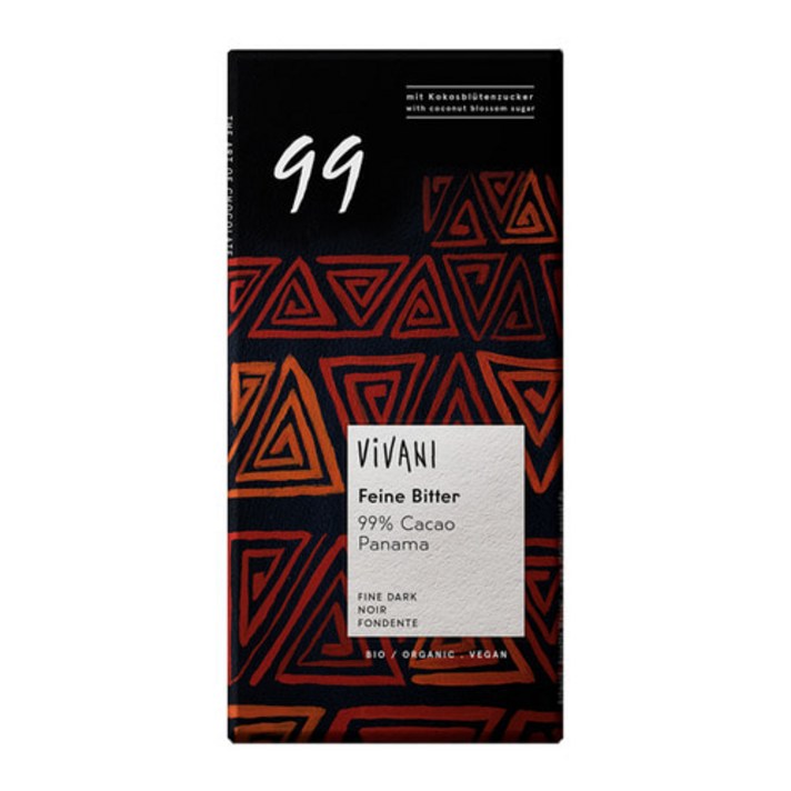 비바니 유기농 다크 99% 초콜릿, 80g, 1개