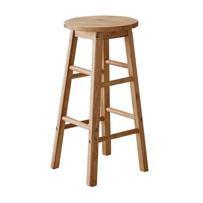 에코DIY 원목 원형바스툴, 내츄럴