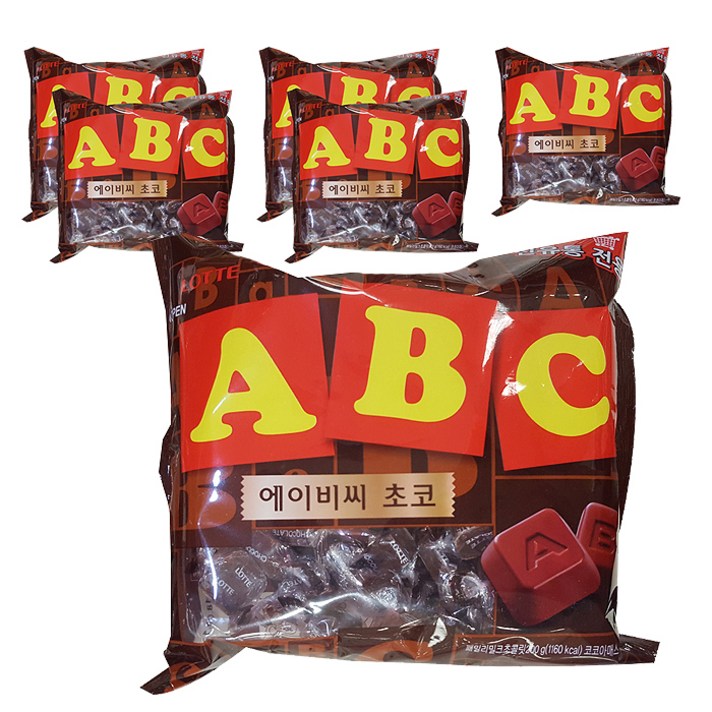롯데제과 에이비씨 초콜릿, 200g, 6개