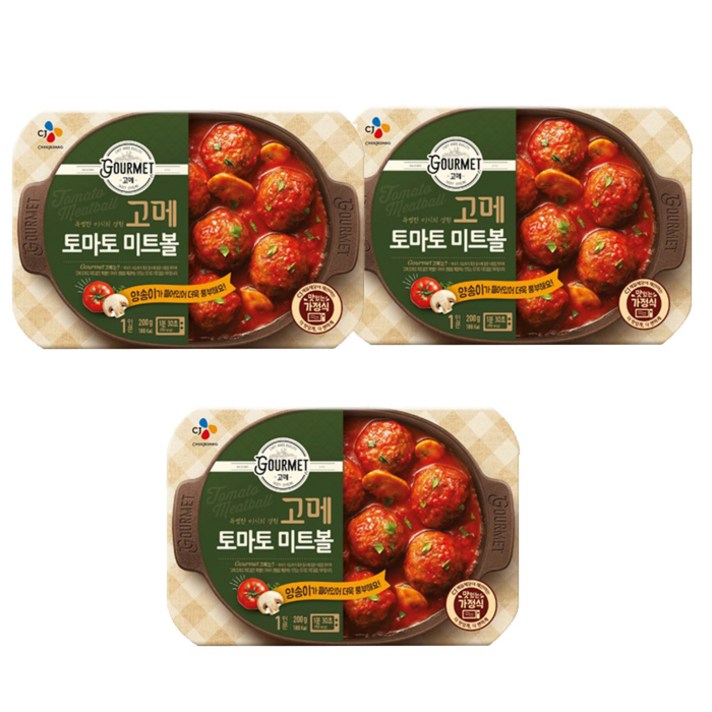 CJ 고메 토마토 미트볼, 200g, 3개