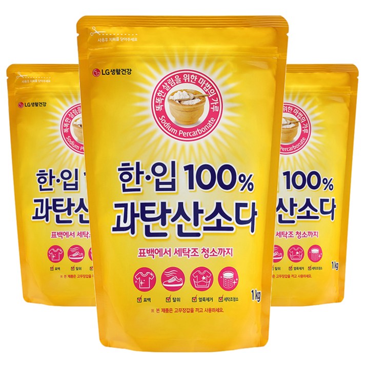 한입 100% 과탄산소다 리필형, 1kg, 3개