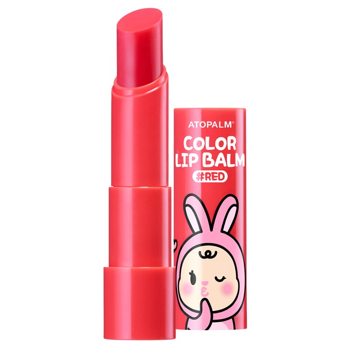 아토팜 키즈 컬러 립밤 3.3g, 레드, 1개