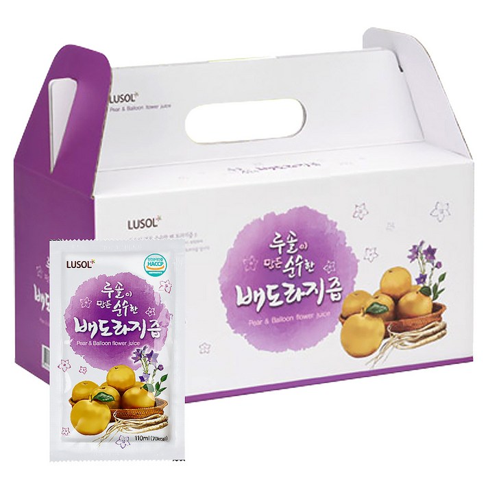 루솔이 만든 순수한 배도라지즙, 110ml, 30포