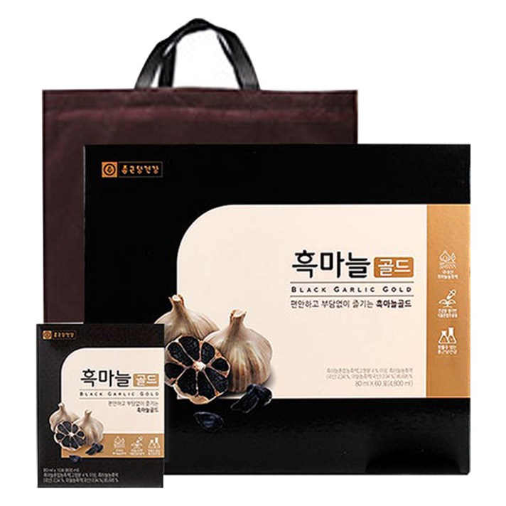 종근당건강 흑마늘 골드 + 쇼핑백, 80ml, 60포