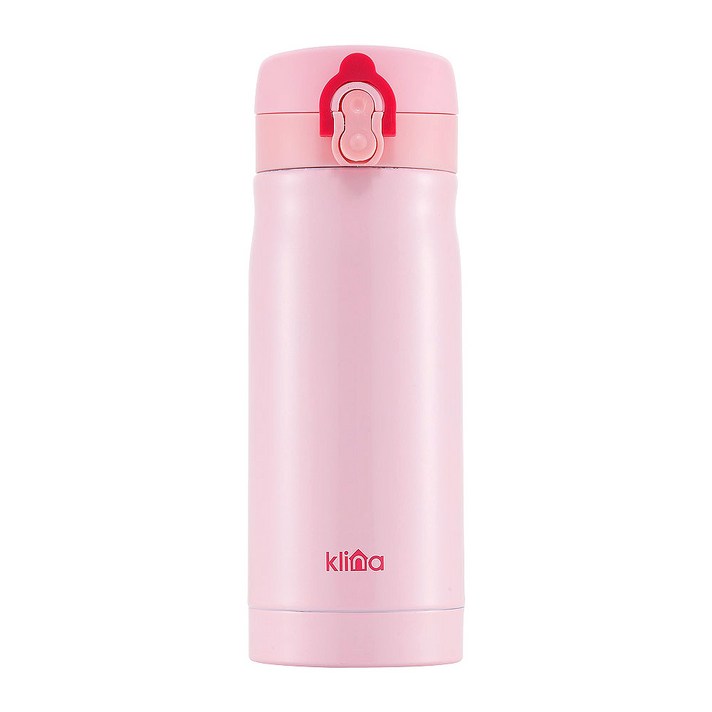 클리나 원터치 보온보냉 텀블러, 핑크, 350ml
